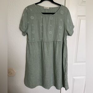 Terzo Millennio Green Linen Dress
